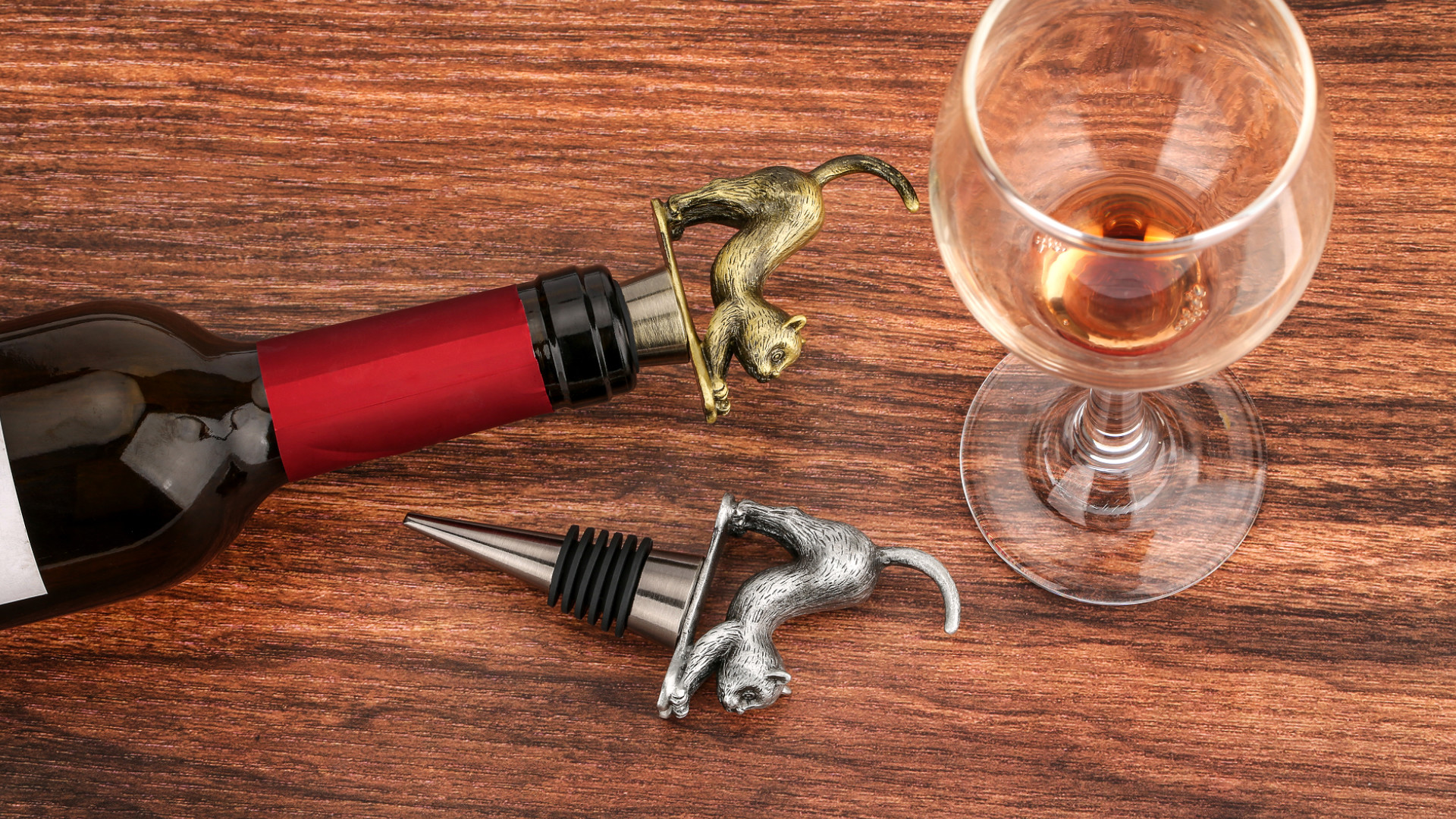 Custom Wine Stopper Golden Christmas Champagne Wine Bottle Stoppers