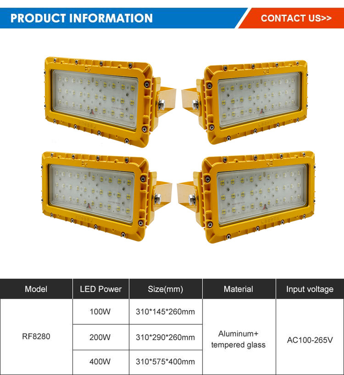 Hazardous Location Explosion Proof Led Canopy Lighting 100V