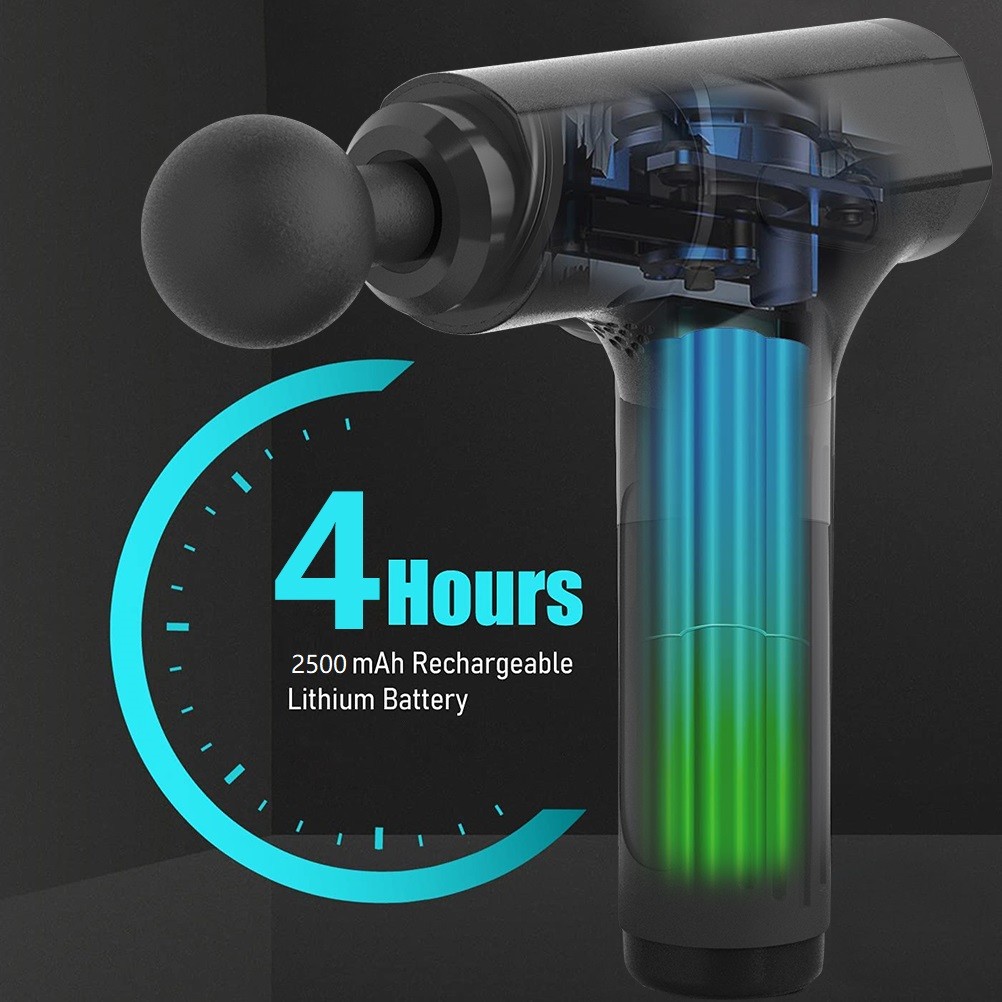 1000rpm 30 Speed Led Handheld Massager Gun Electric Deep Tissue Massager