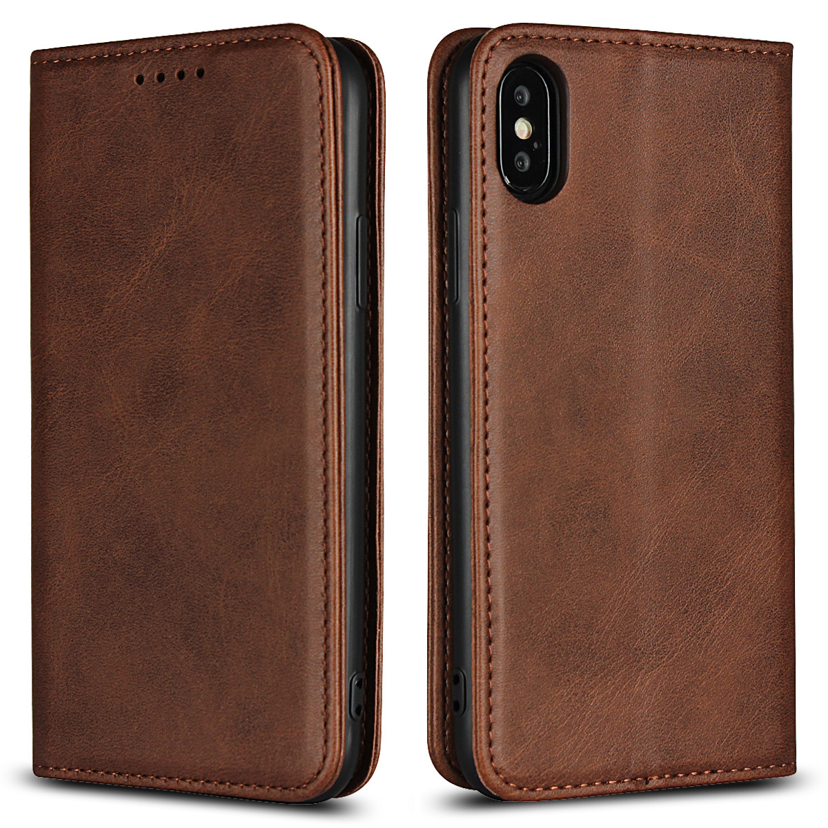 iPhone XS Wallet Case, Premium PU Leather Flip Cover[Kickstand Feature] For iPhone 6,7,8,X,XS,XS MAX,XR