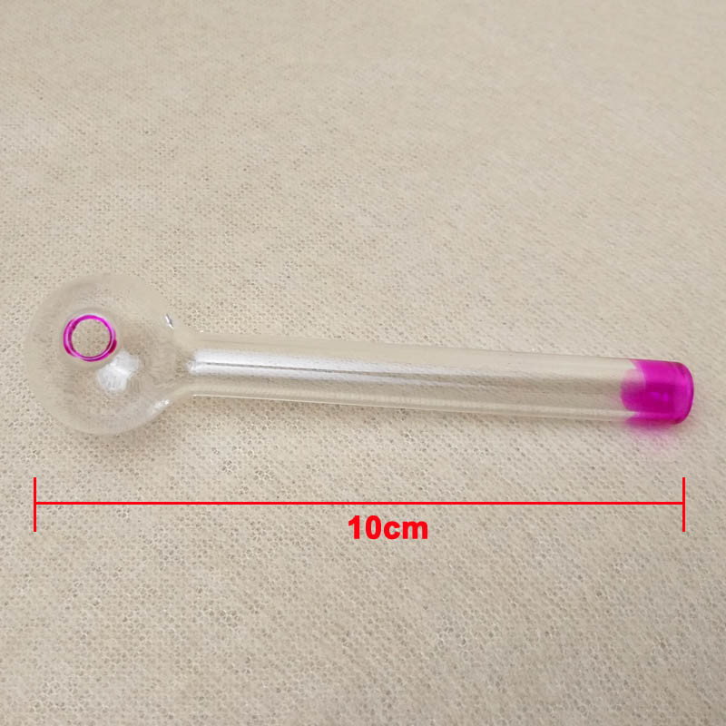3.9 Inches Mini Clear Borosilicate Glass Smoking Pipe 2mm Thickness