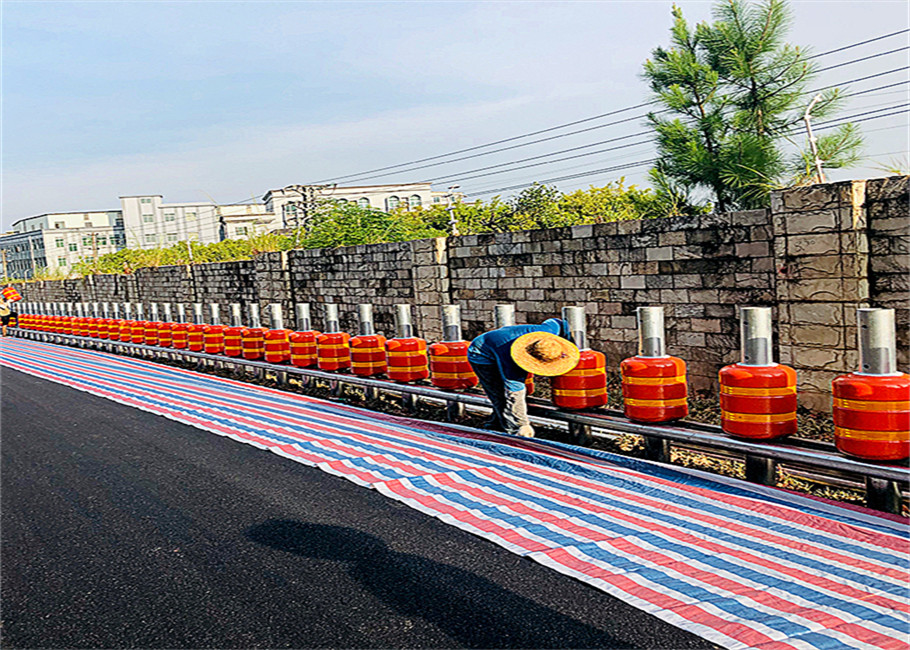PU EVA Rolling Guardrail Barrier Improve Highway Safety