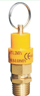 Spring Open Type 1.35Mpa RSV Brass Safety Valve 1/8" - 2" PT For Air Compressor