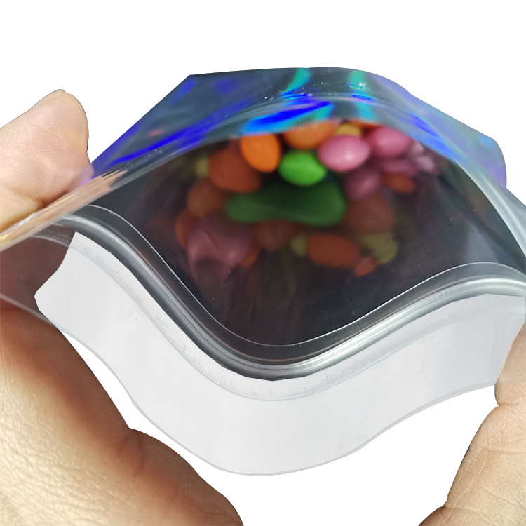 4x6 Inch Flat Resealable Holographic Ziplock Bags Mylar Pouch for Candy, Weed, Flower, Tea, Food, Accessories Packaging