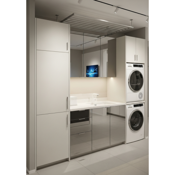 Luminous Pearl Laundry System with Mirror-Reflective in 304 Stainless Steel