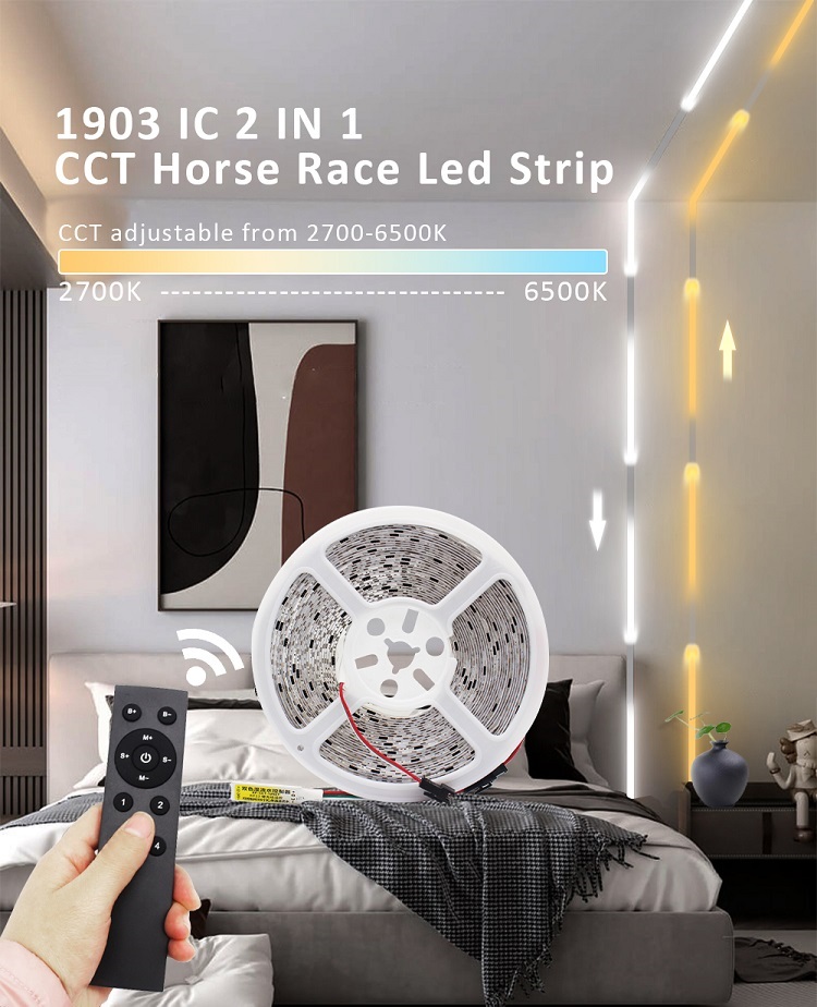 SMD2835 Single Color LED Strip Running Water Flowing With Touch Control ODM