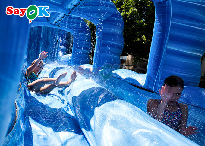 100ft Long Inflatable Water Slide Park Large Commercial Inflatable Water Slide With Pool