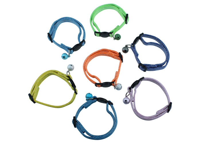 Pu Breakaway Pet Training Collars inflatable cat collar With Bling Bell