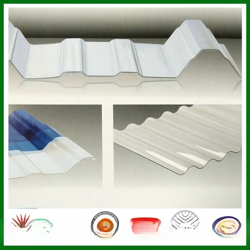 Polycarbonate Corrugated Plastic Skylight Sheet with Customized Length 0.8mm-2.8mm