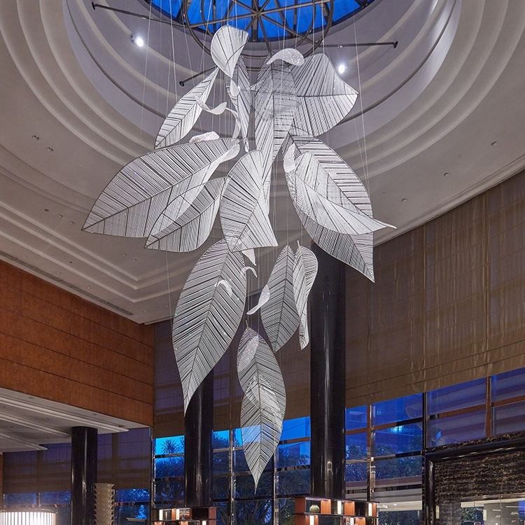 Luxury Contemporary Custom Chandeliers Crystal Palm Leaf Chandelier