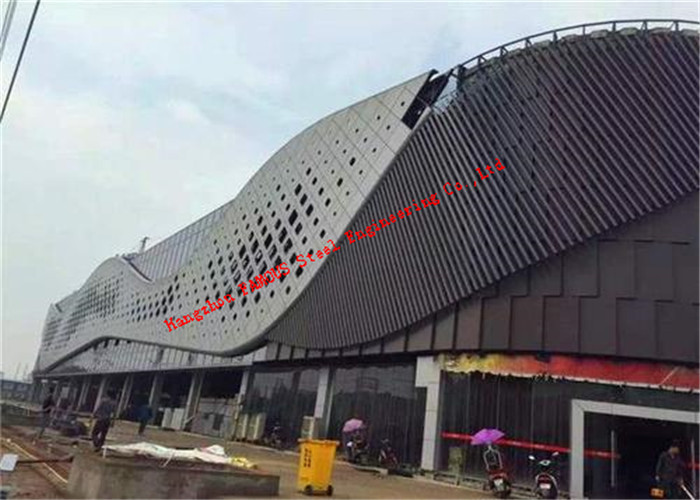 Preforated Penels Aluminium Metal Cladding Virtical Screenings 6mm