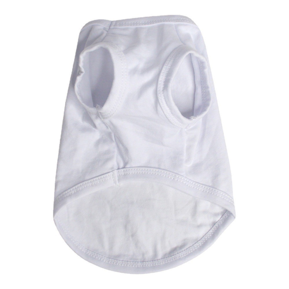 White Polyester Sublimation Dog Clothes Customized Blank Dog Shirts For Sublimation