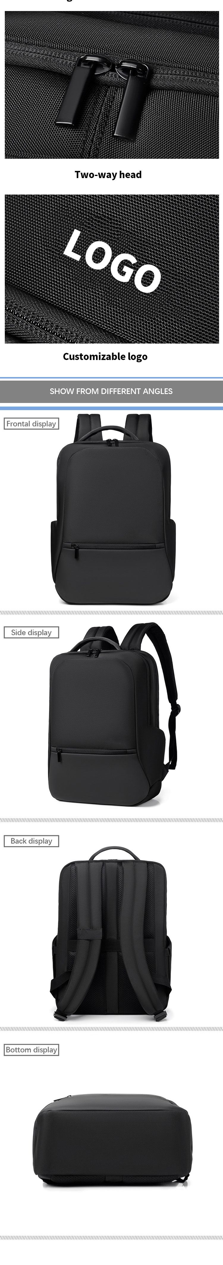 OEM Men's Work Backpack With Laptop Compartment , Waterproof Business Backpack
