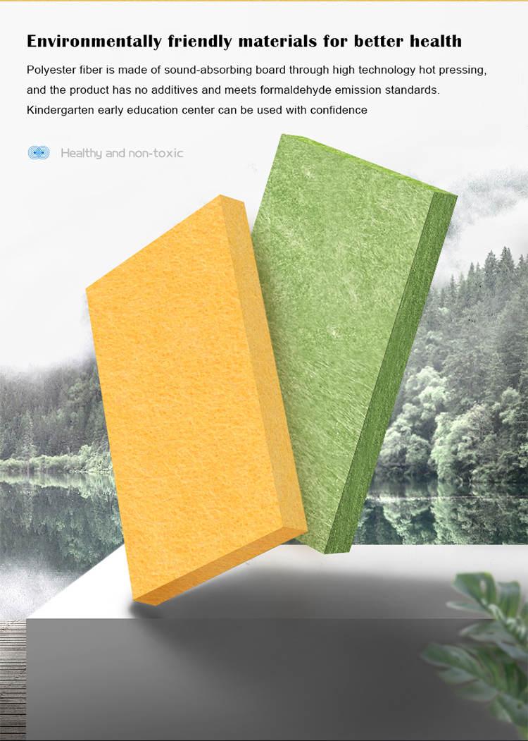 Polyester Fiber Board For Tile Soundproof Flame-Retardant Decorative Material PET Felt
