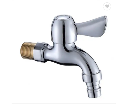 Modern Design Brass Basin Faucet With Plated Chrome Finish And Short Brass Valve Body