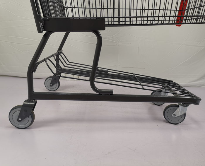 125L Black Metal Lightweight Shopping Trolley grocery cart EN BS 1929