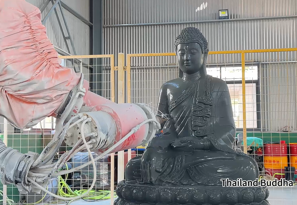 Automatic Stone Sculpture Carving Machine 7 Axis Robot Stone Milling Machine