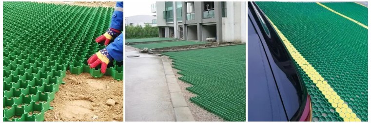 40mm Driveway Gravel Plastic Grass Grid For Landscape Turf Protection