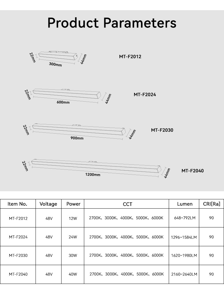 Grille Magnetic Lighting Track 40W Recessed Magnetic Track Lighting