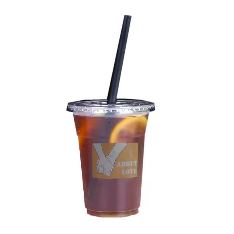 16oz Custom Disposable Plastic Cups With Dome Lids With Hole PP Odorless