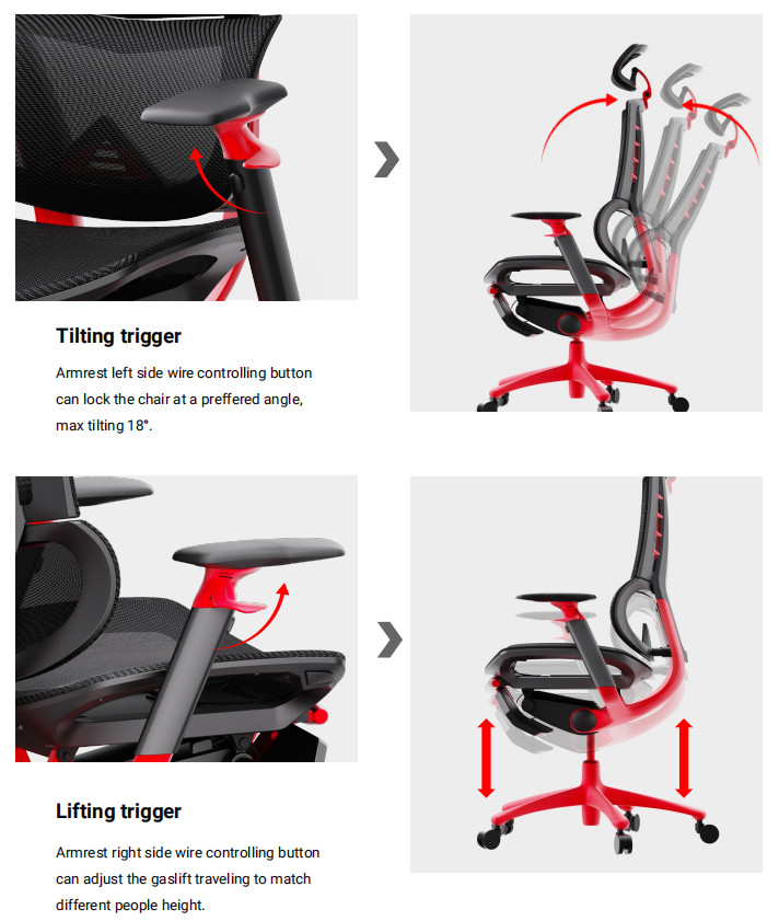 Foldable Breathable Mesh Office Chair Aluminum 3D Executive Mesh Chair With Headrest