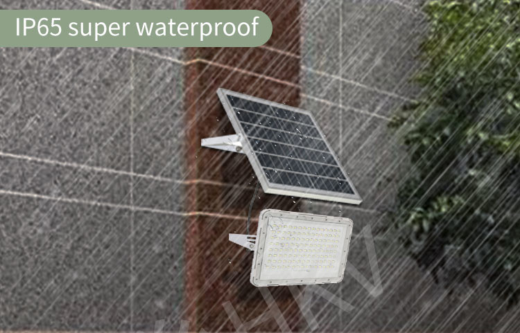 IP65 Waterproof LED Solar Powered Floodlight White Outdoor Security Lights For Home