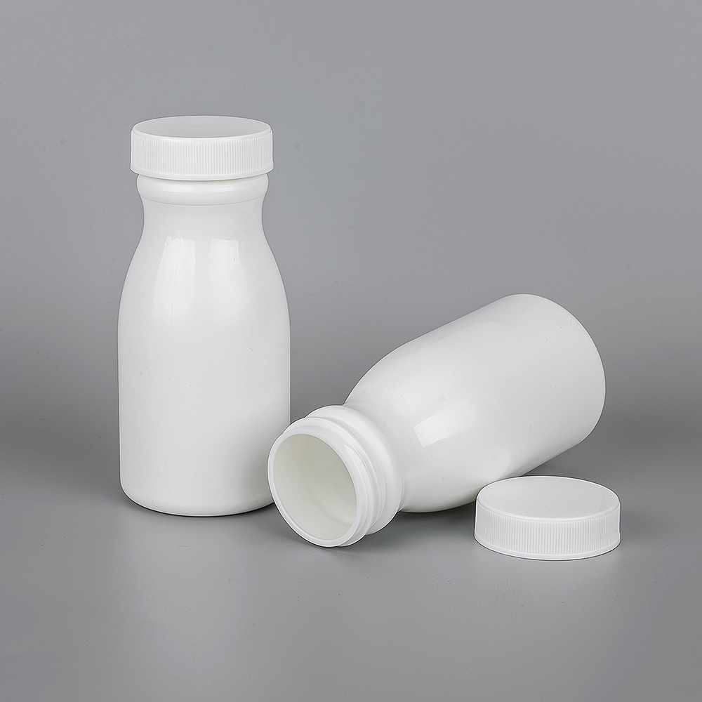 4oz 5oz 6oz 8oz Empty Black HDPE Tablet Capsule Bottle with Pull-Ring Flip Cap Customized Colors and Durable Material