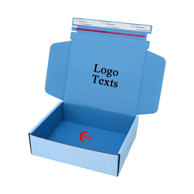 Recycled Cardboard Paper Mailer Box Zipper Tear Strip Box Mailer Packaging Boxes