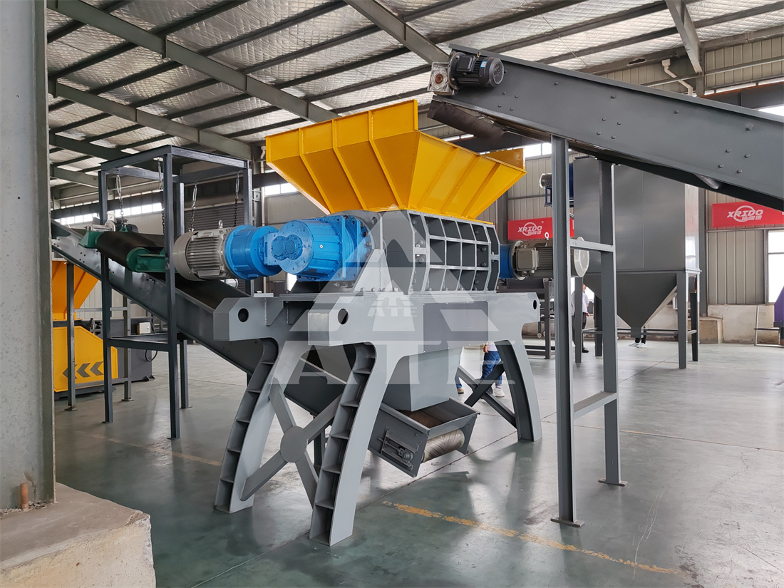 Waste Textile Shredder Machine Two Shaft Cloth Leather Fabric Shredder