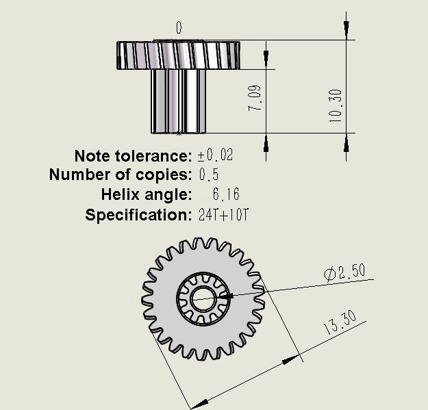 JGY370 Self Locking DC Motor Accessories 0.5M Copper worm motor gear