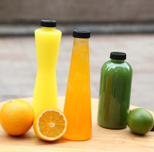 FDA Clear Plastic Bottles with screw cap , Plastic Liquid Bottles