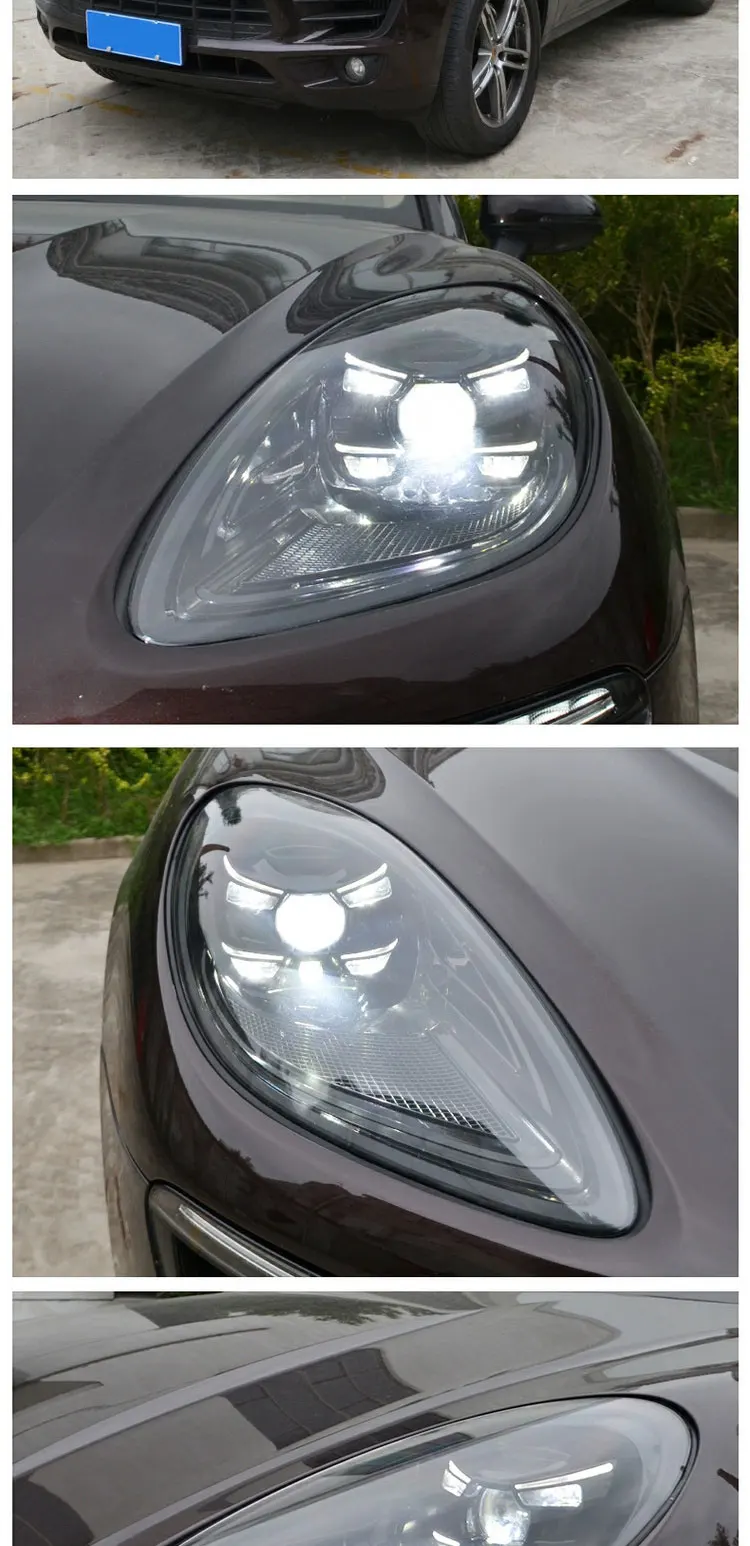 Car LED Headlights For Porsche Macan 2014-2022 Upgrade New 2023 Plug And Play Matrix Led Laser Day Running Lights