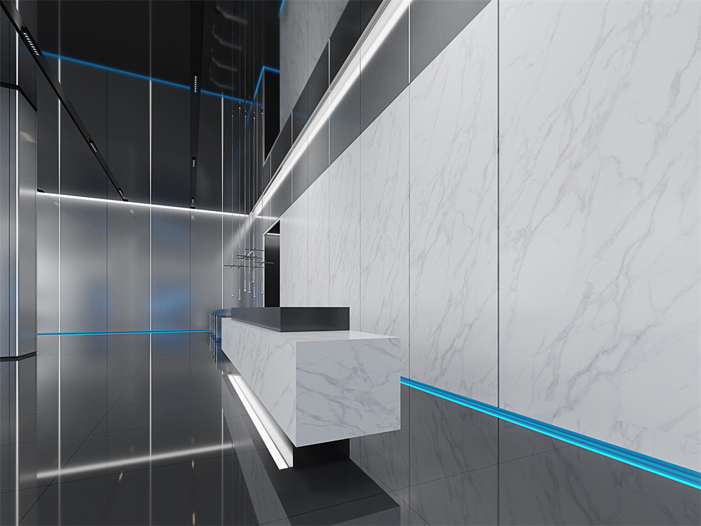 White Interior Floor 1420x2700mm Porcelain Sintered Stone Slabs For Office And No Fade Porcelain Rock Slabs For Living Room