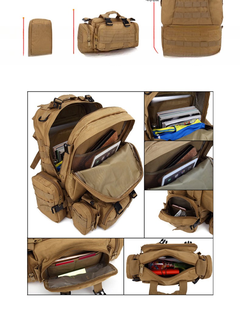 Outdoor Camping Backpack Multi-purpose Hiking Bag for Fishing and Picnic