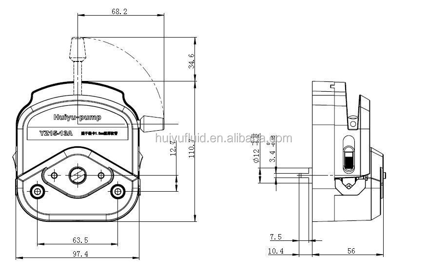 easy load YZ2515 peristaltic pump head