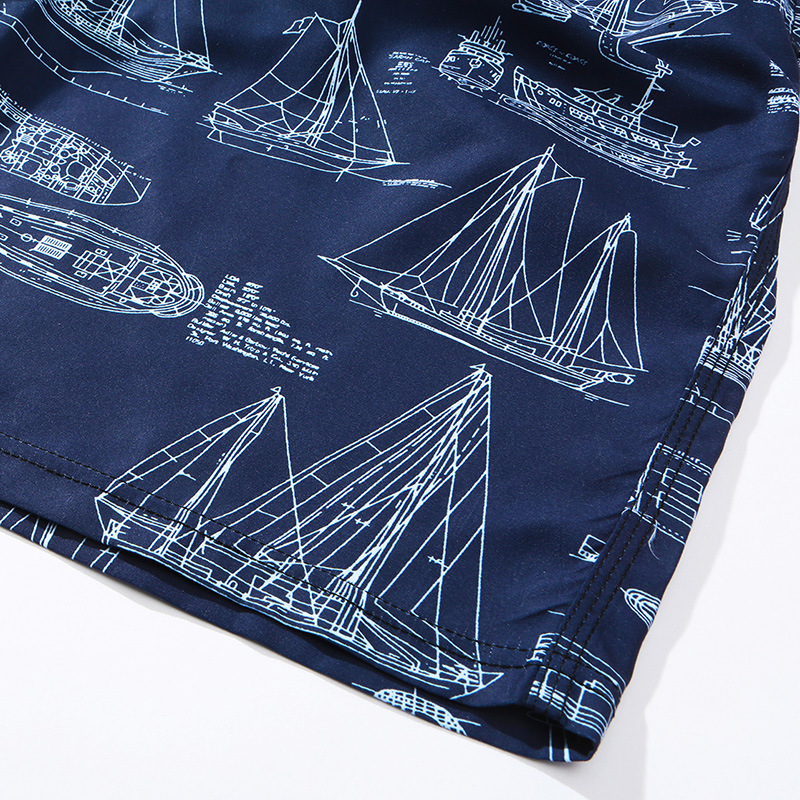 Custom Made Luxury Swim Shorts 100% Polyester Knitting Pattern for Beach Wear