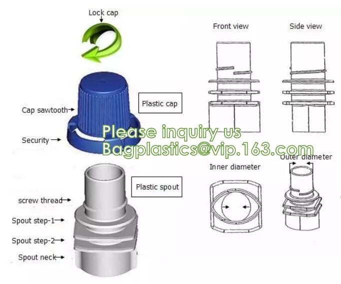 Amazon Best seller Juice Fresh Food Packaging FDA 80ml Stand Up Spout Pouch With Double k Reusable Plastic Bag