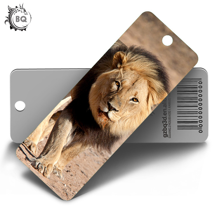 Custom 0.6 mm PET 3D Lenticular Bookmark With Two Sides CMYK Printing