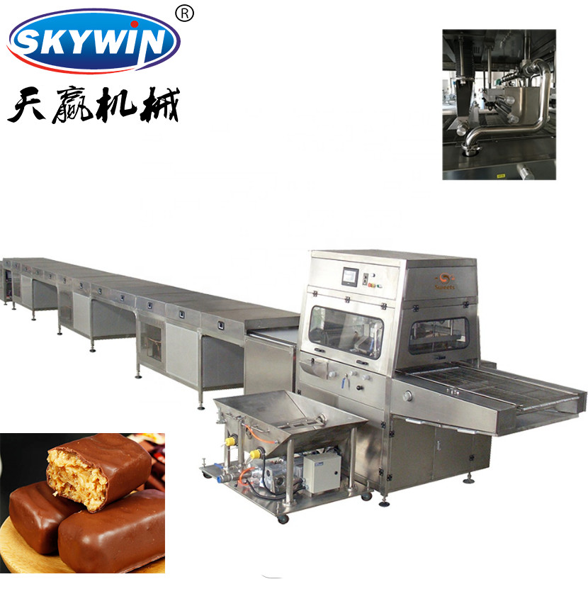 High Efficiency Chocolate Enrobing Machine Wafer Biscuit Cake Coating