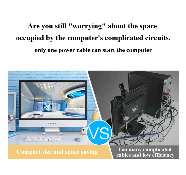 All-in-One PC with Core i3/i5/i7 8GB SSD and 1920x1080 Vertical Viewing Angle 178°