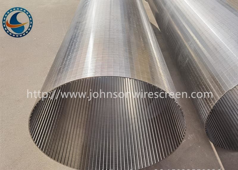 Water Well Polishing Wedge Wire Filter Screen Wide Range Of Slot Widths Open Area