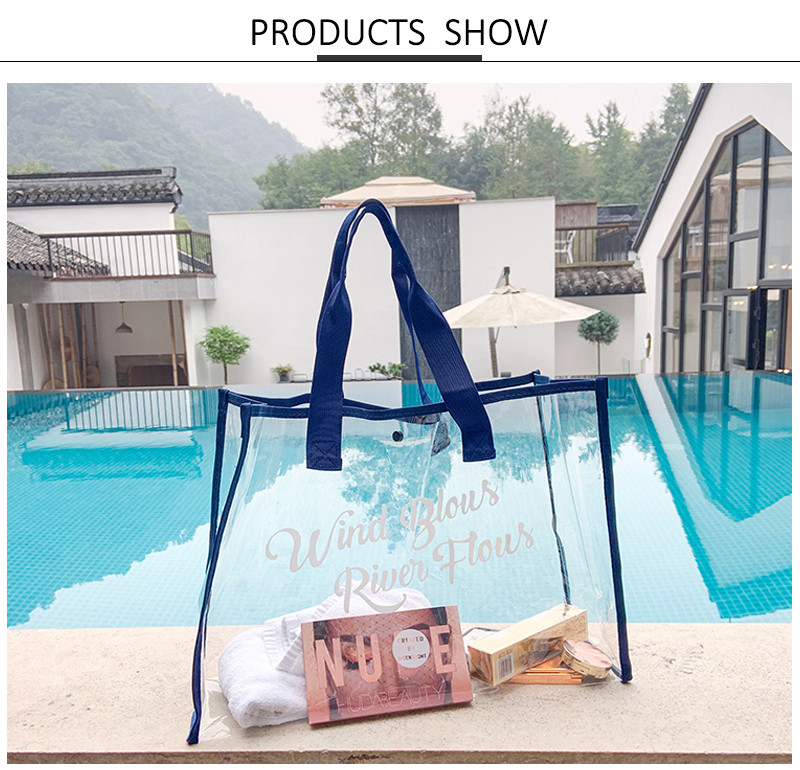 Digital Printing Waterproof Clear Crossbody PVC Beach Bag