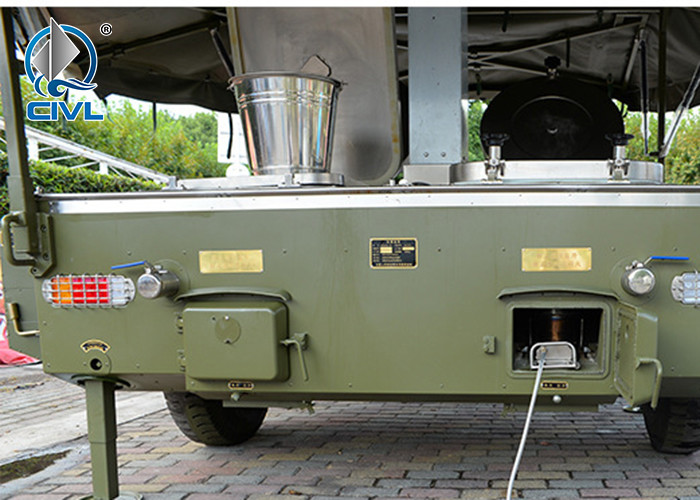Mobile Field Kitchen Trailer 1.8 Tons Uniaxial Fleet Food Truck