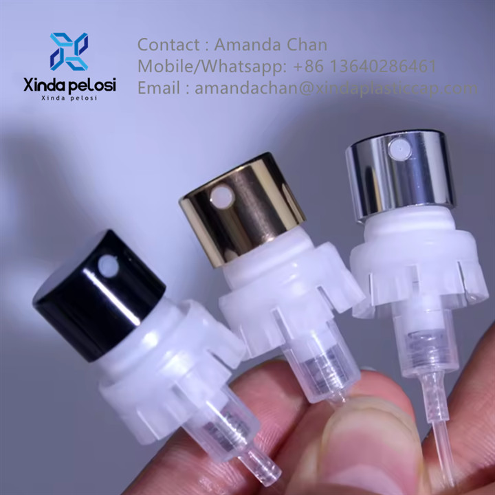Cosmetic Plastic Spray Pump Aluminum Crimp Mist Sprayer For Perfume Bottle