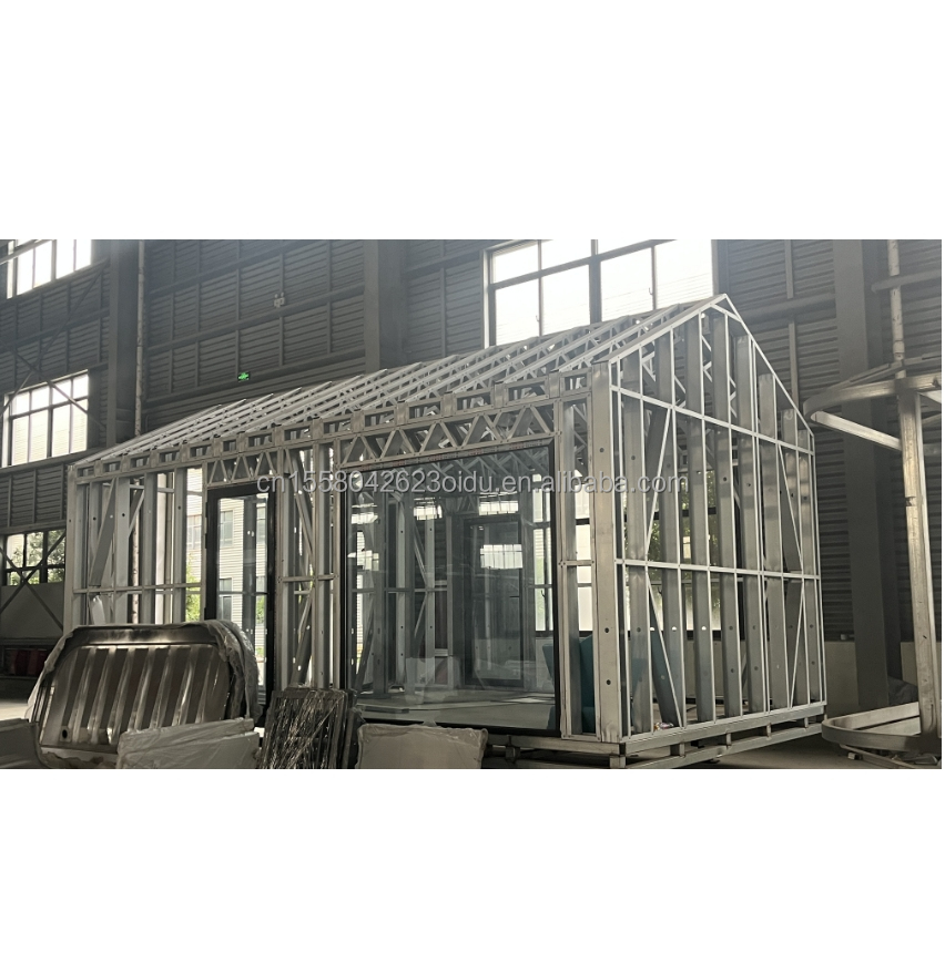 Detachable Wooden Mobile House with 50/75/100mm Wave Sandwich Panel Walls and Modern Design Style Loft Bedroom Included
