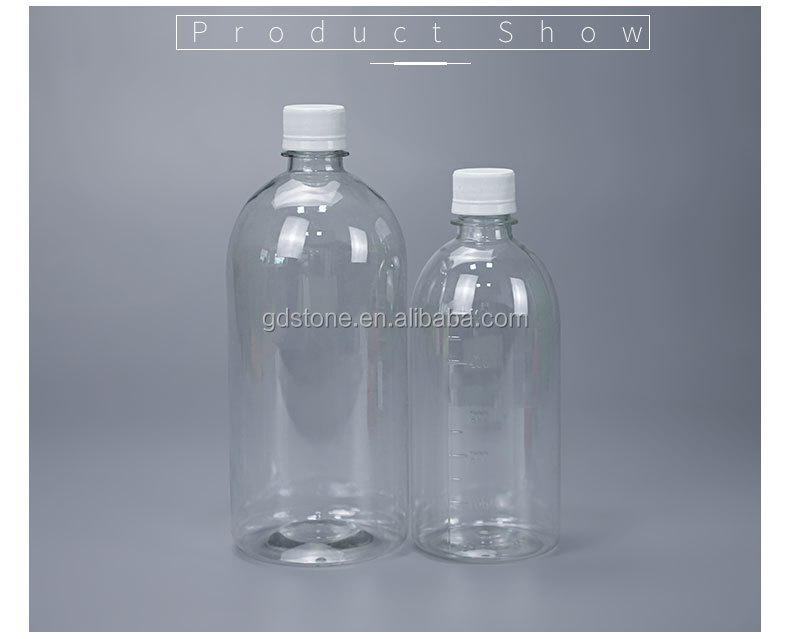 Shrink Sleeve 1000ml 500ml PET Screw Top Plastic Bottle 38g 51g