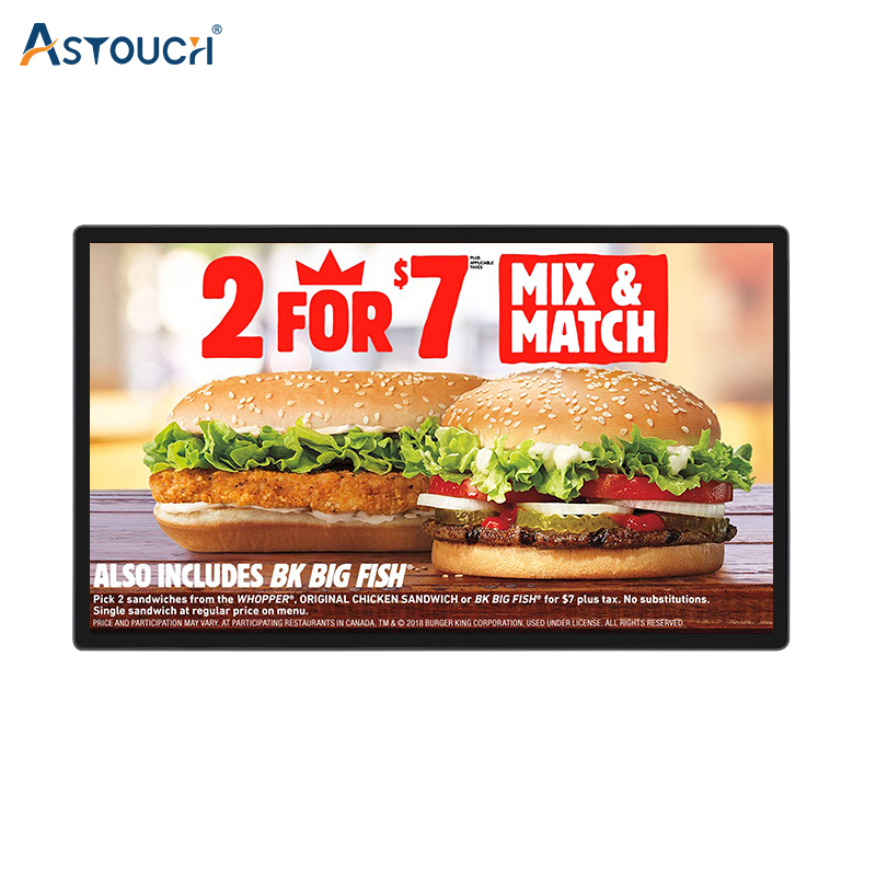 55 Inch Indoor Digital Manu Board Increase Customer Satisfaction Support OEM
