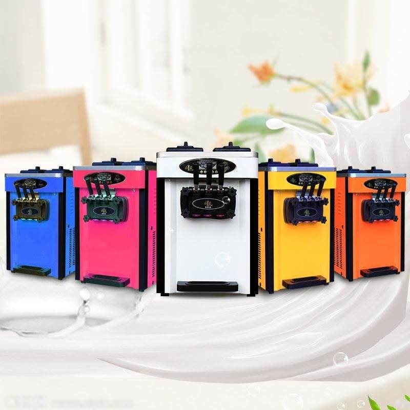 Three Flavor Milk Soft Ice Cream Machine Voltage 60hz For Restaurant