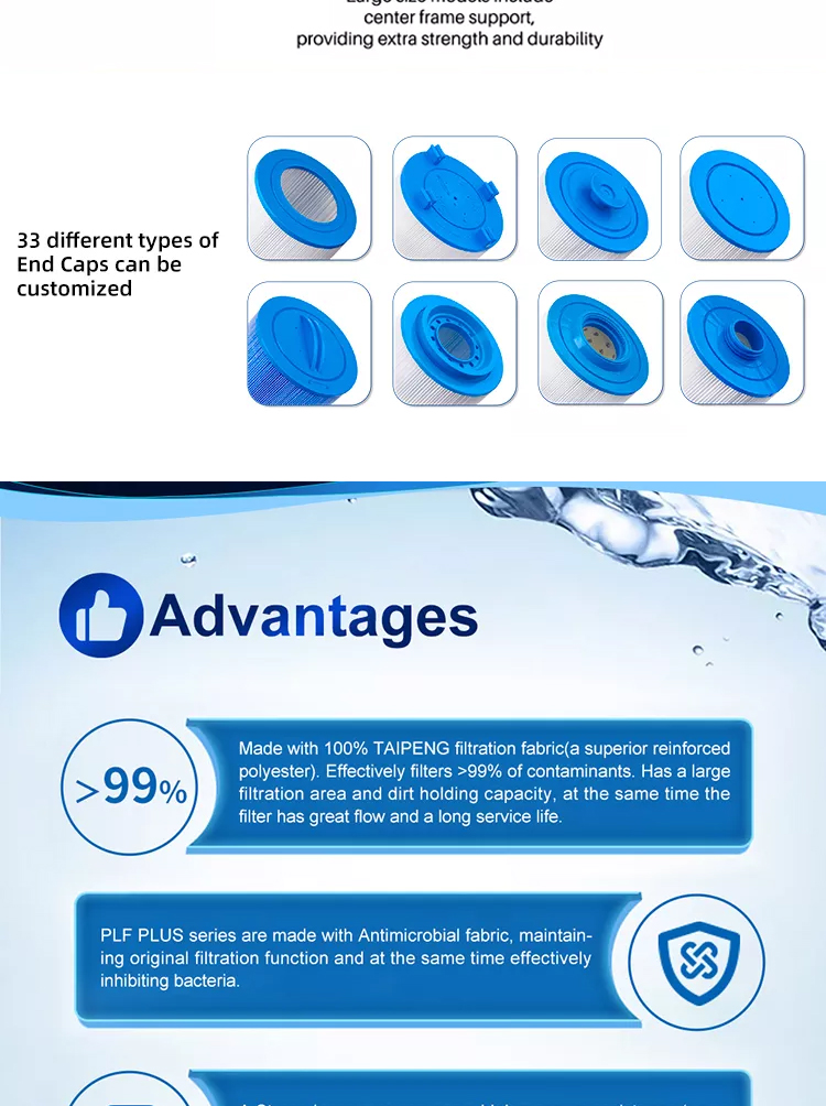 Make Pool Water Clean Polyester Swimming Pool Filter Cartridge for Pool Purification