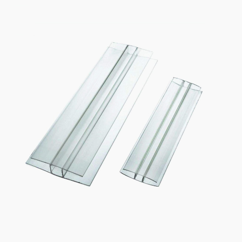 Colorful polycarbonate profile H for polycarbonate sheet pc profile H with anti-UV coating suitable for 4mm 6mm 8mm 10mm